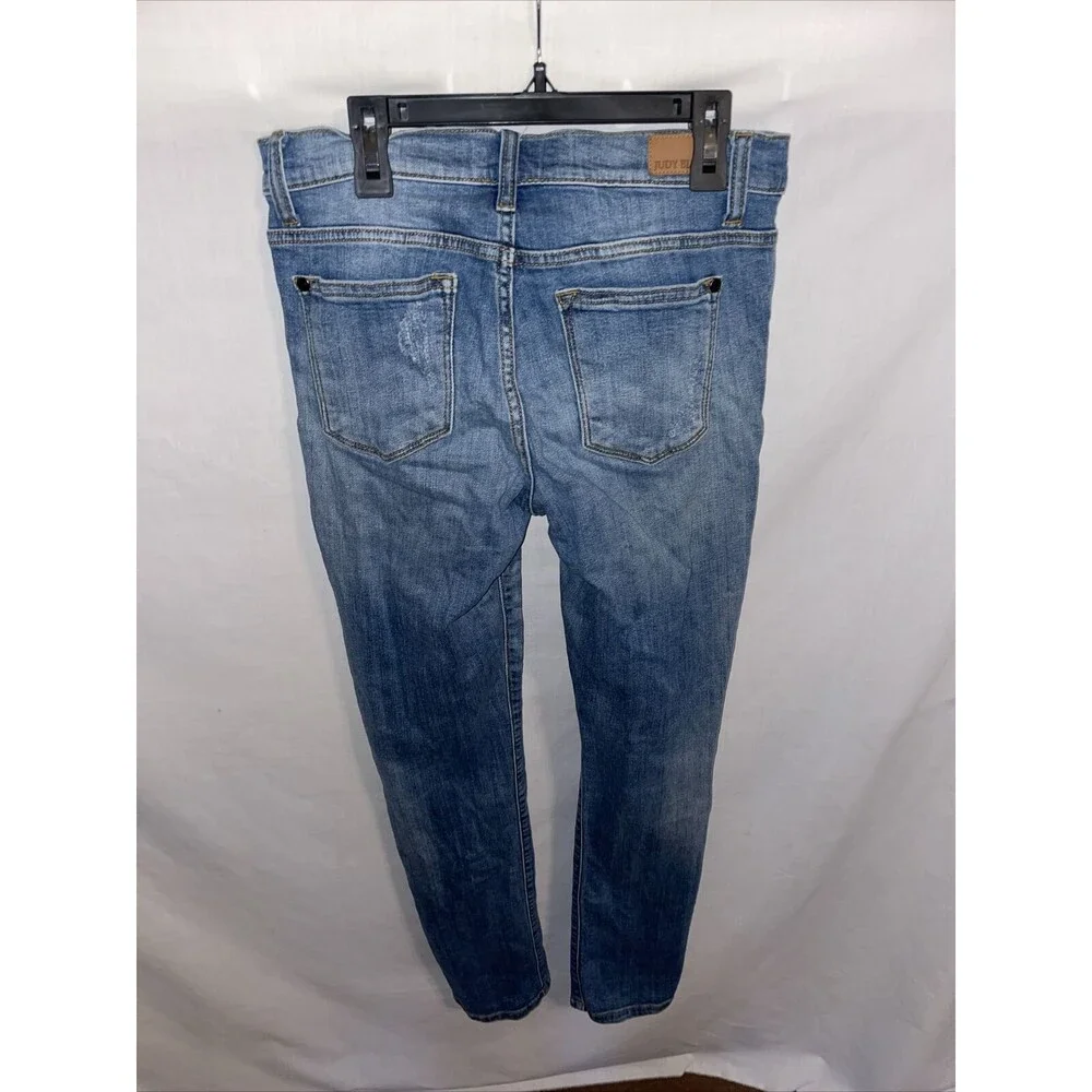 Judy Blue Women’s Skinny Jeans Size 30x32 Blue Straight Cut Distressed Hobo Boho